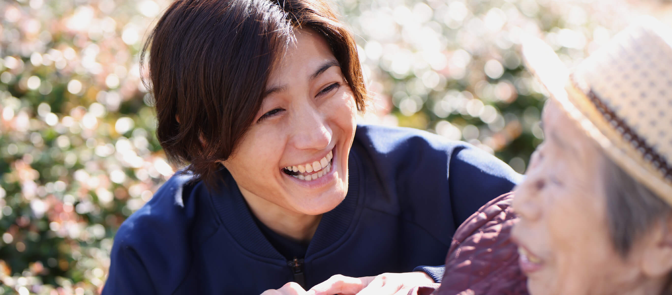 利用者さんと会話している様子